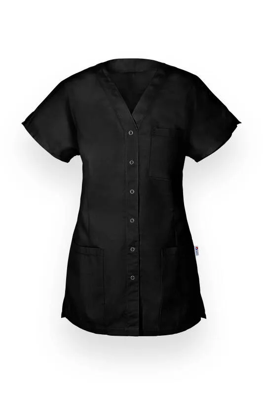 JUST STRONG Blouse Femme - Entièrement boutonnée noir