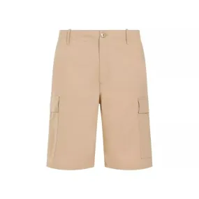 Kenzo Camel Cotton Workwear Shorts Brown