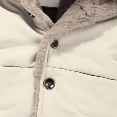 Manteau bébé à capuche peluche design oreilles