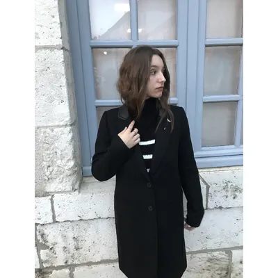 Manteau col tailleur - noir - IKKS