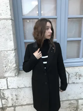 Manteau col tailleur - noir - IKKS