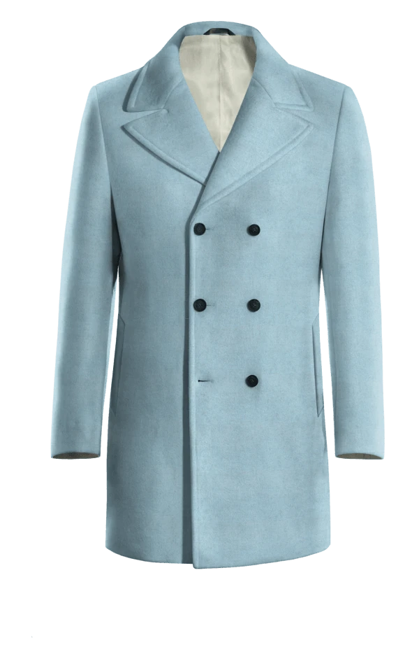 Manteau croisé bleu