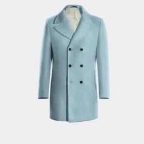 Manteau croisé bleu