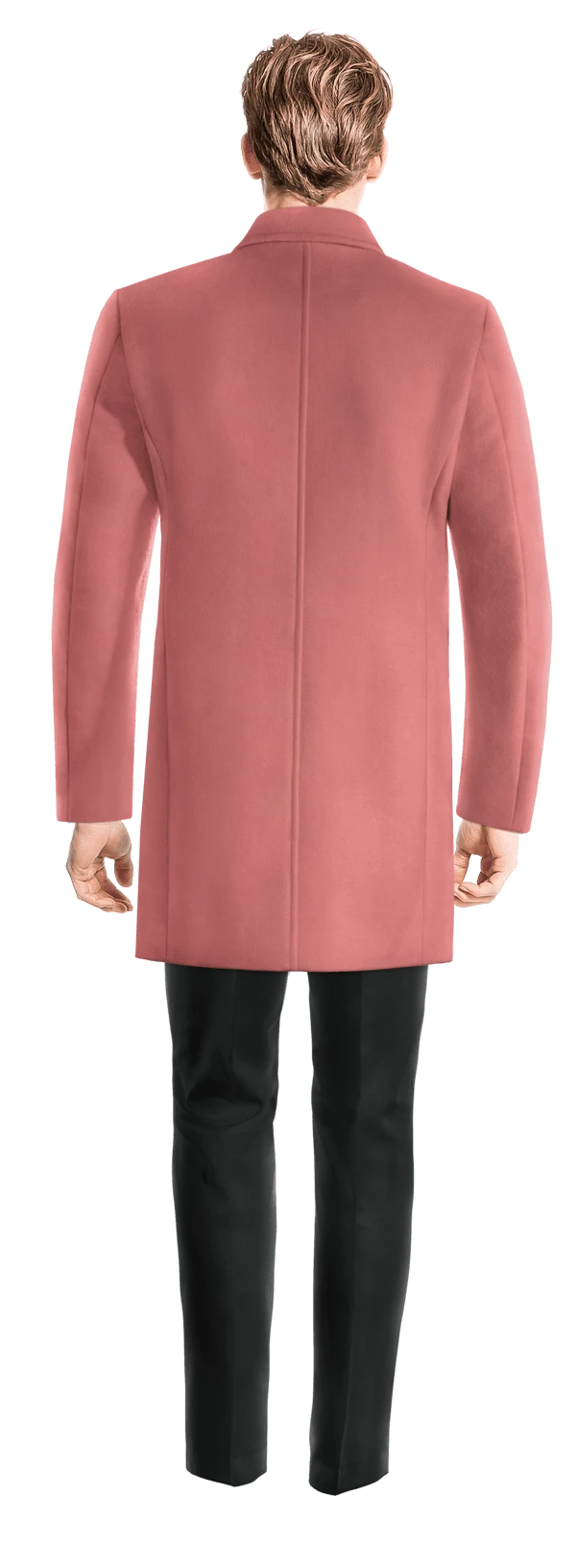 Manteau croisé rose