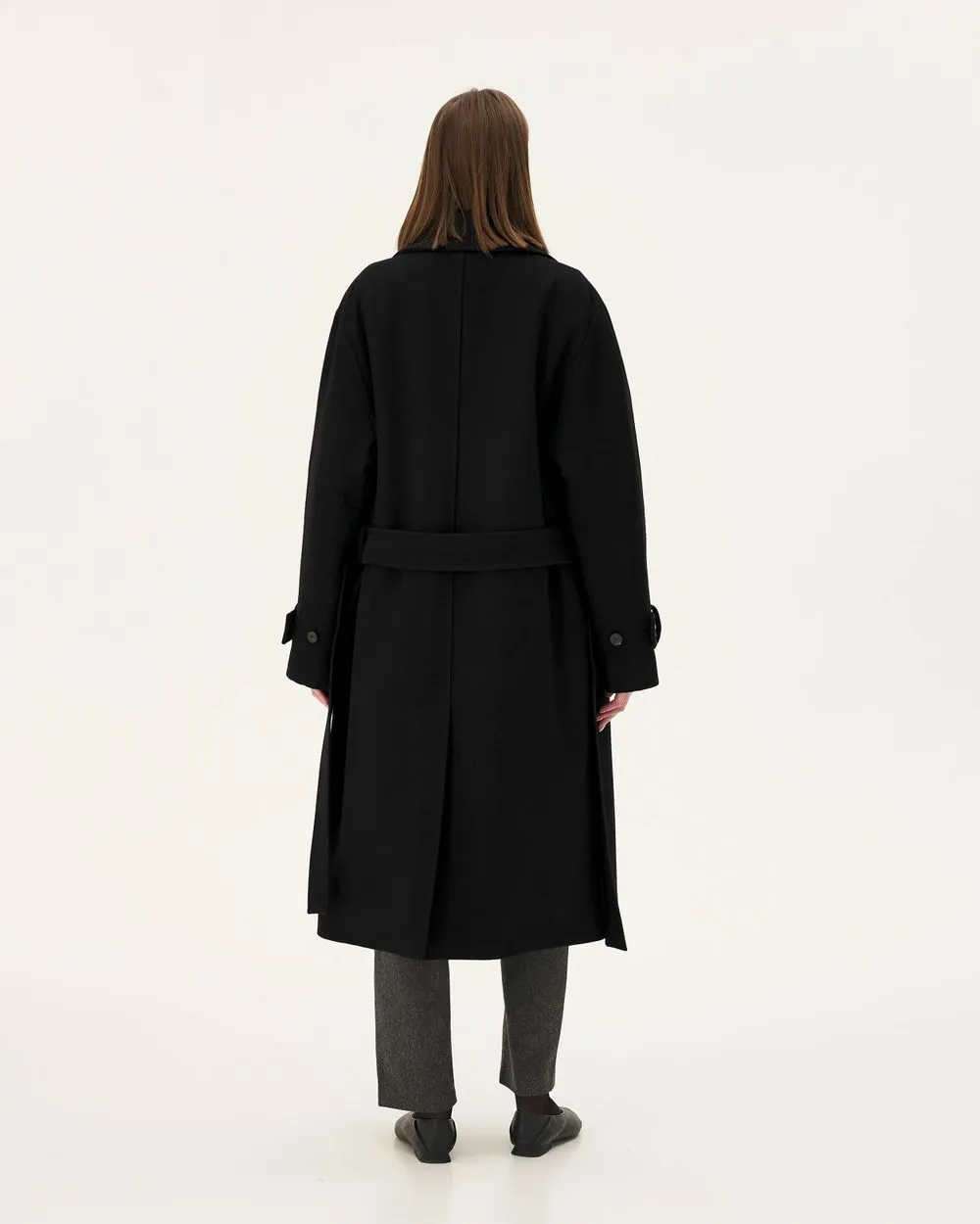 Manteau en laine | noir "verlaine" Black femme - Noyoco