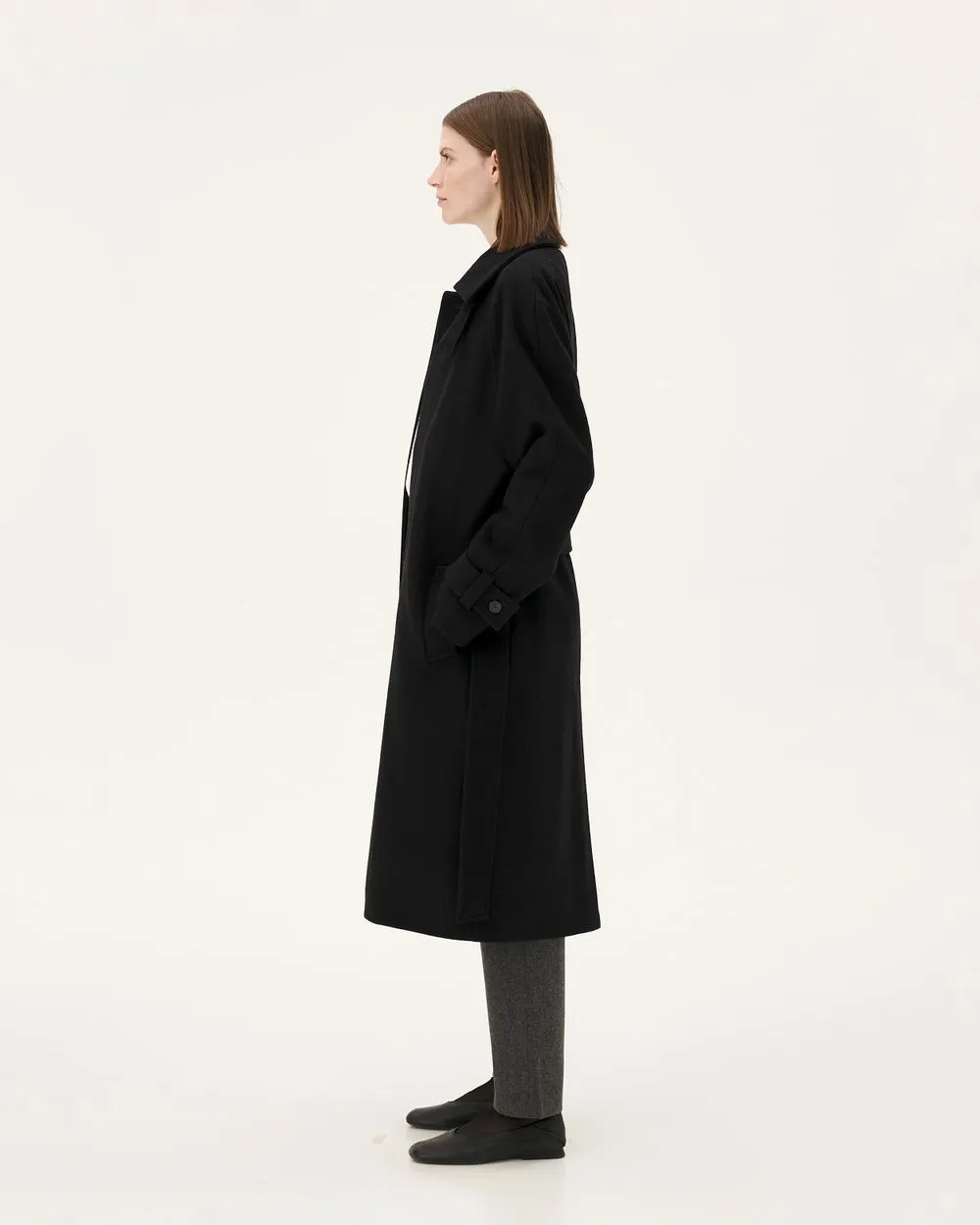 Manteau en laine | noir "verlaine" Black femme - Noyoco