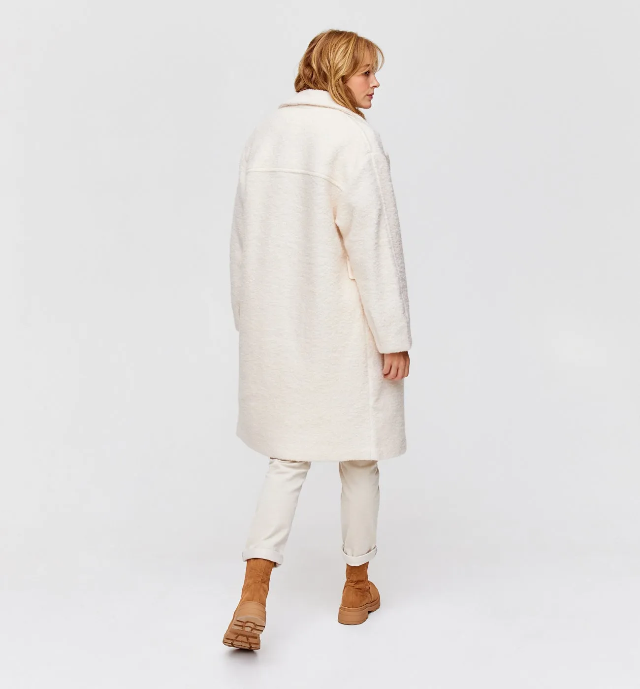 Manteau en laine Femme - Ecru