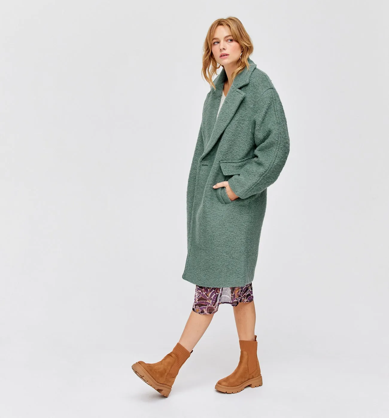 Manteau en laine Femme - Vert