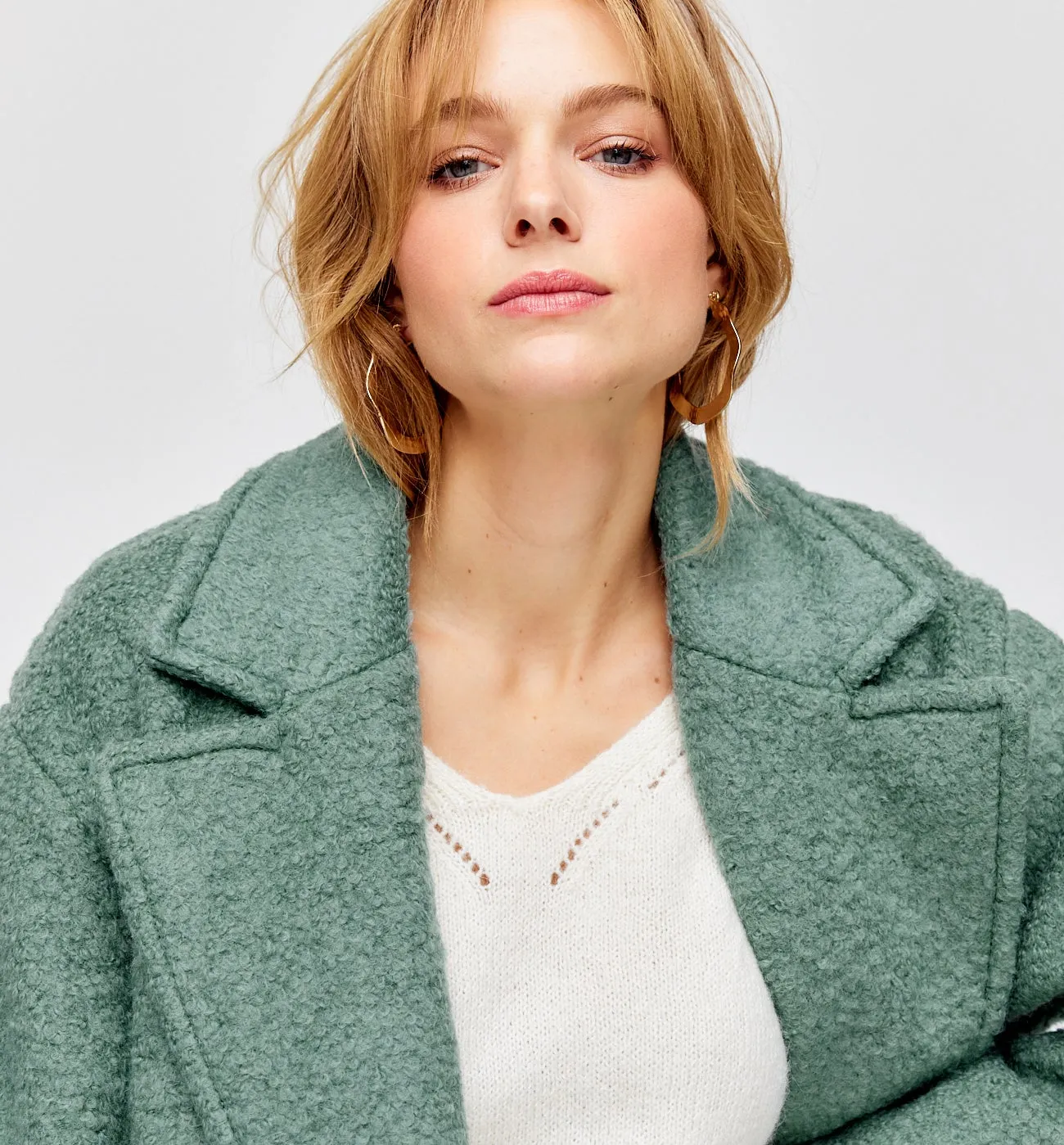 Manteau en laine Femme - Vert