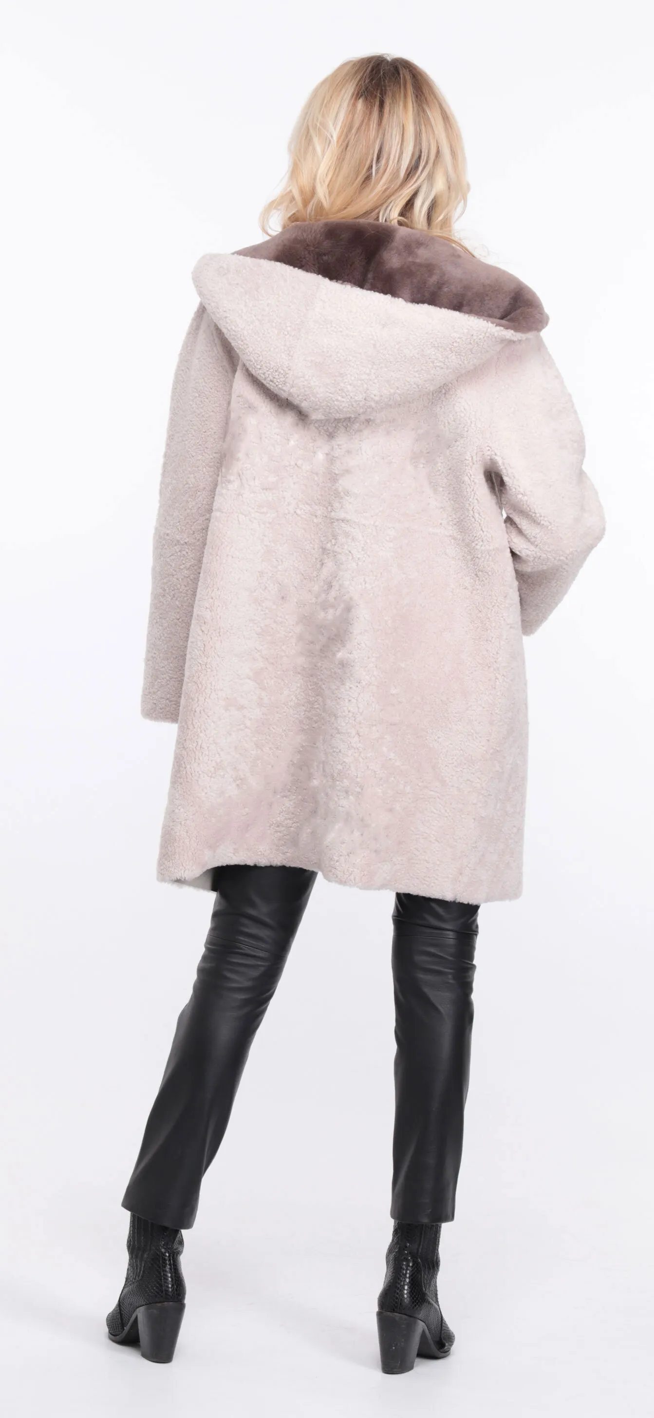 Manteau mouton femme écru