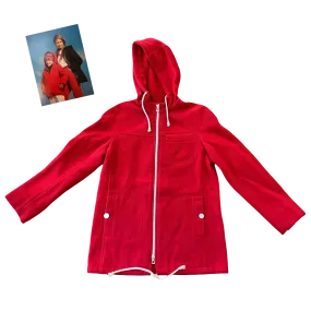 Manteau rouge à capuche - Seconde main