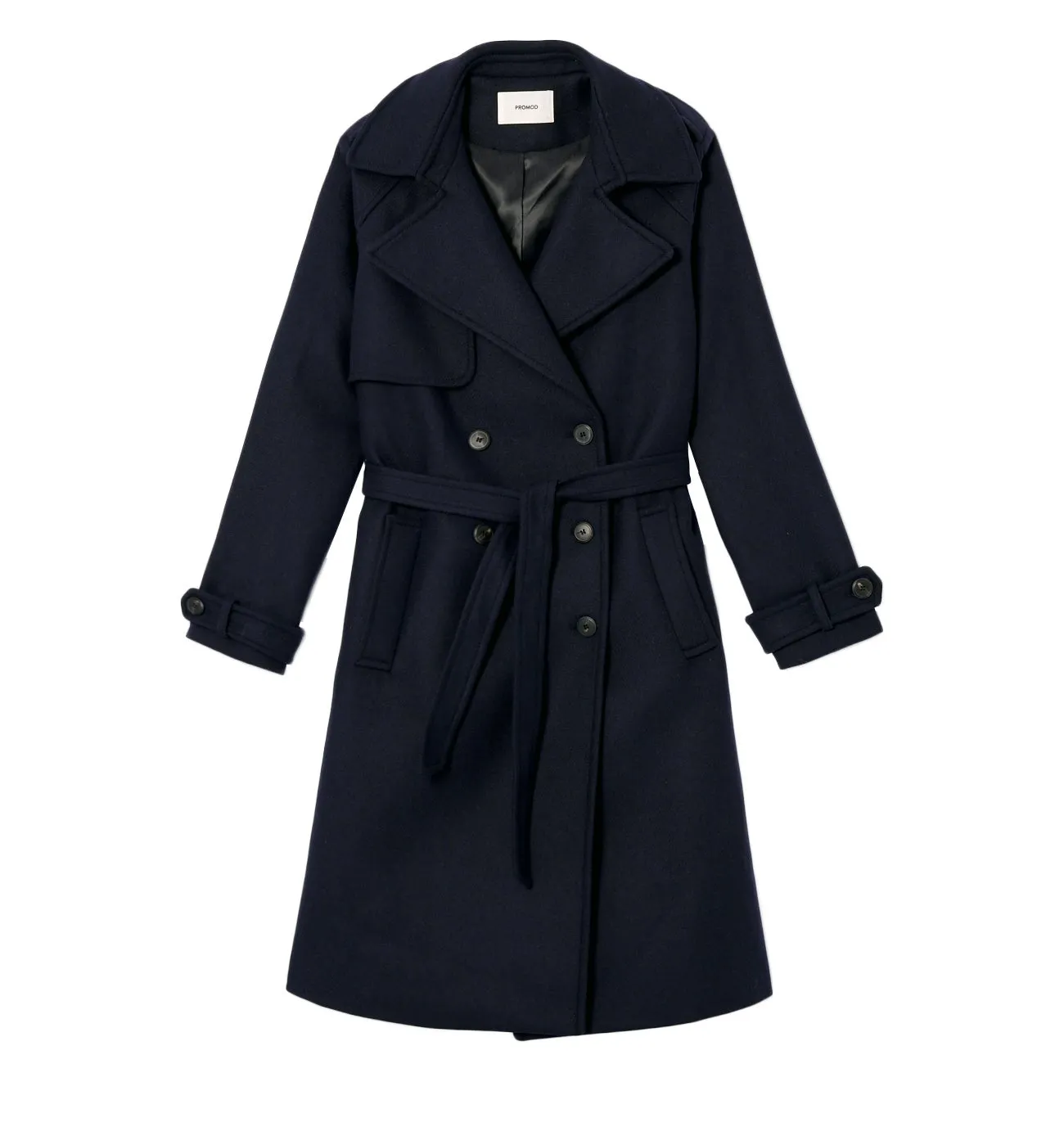 Manteau trench uni Femme - Marine