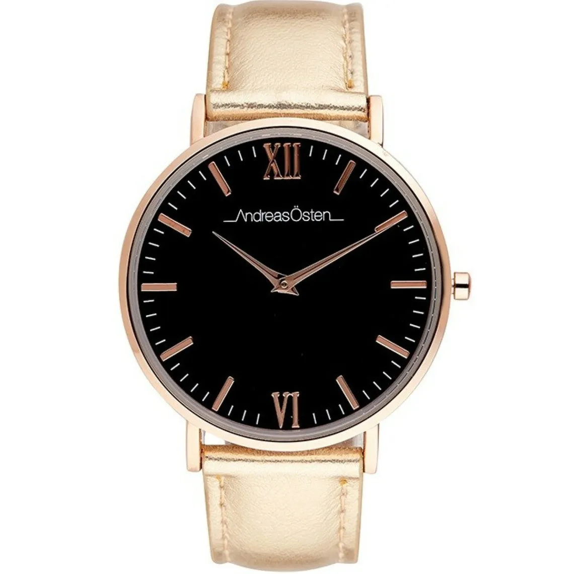 Montre Femme Andreas Osten AO-187 - Bracelet Cuir Doré  | 3 Suisses