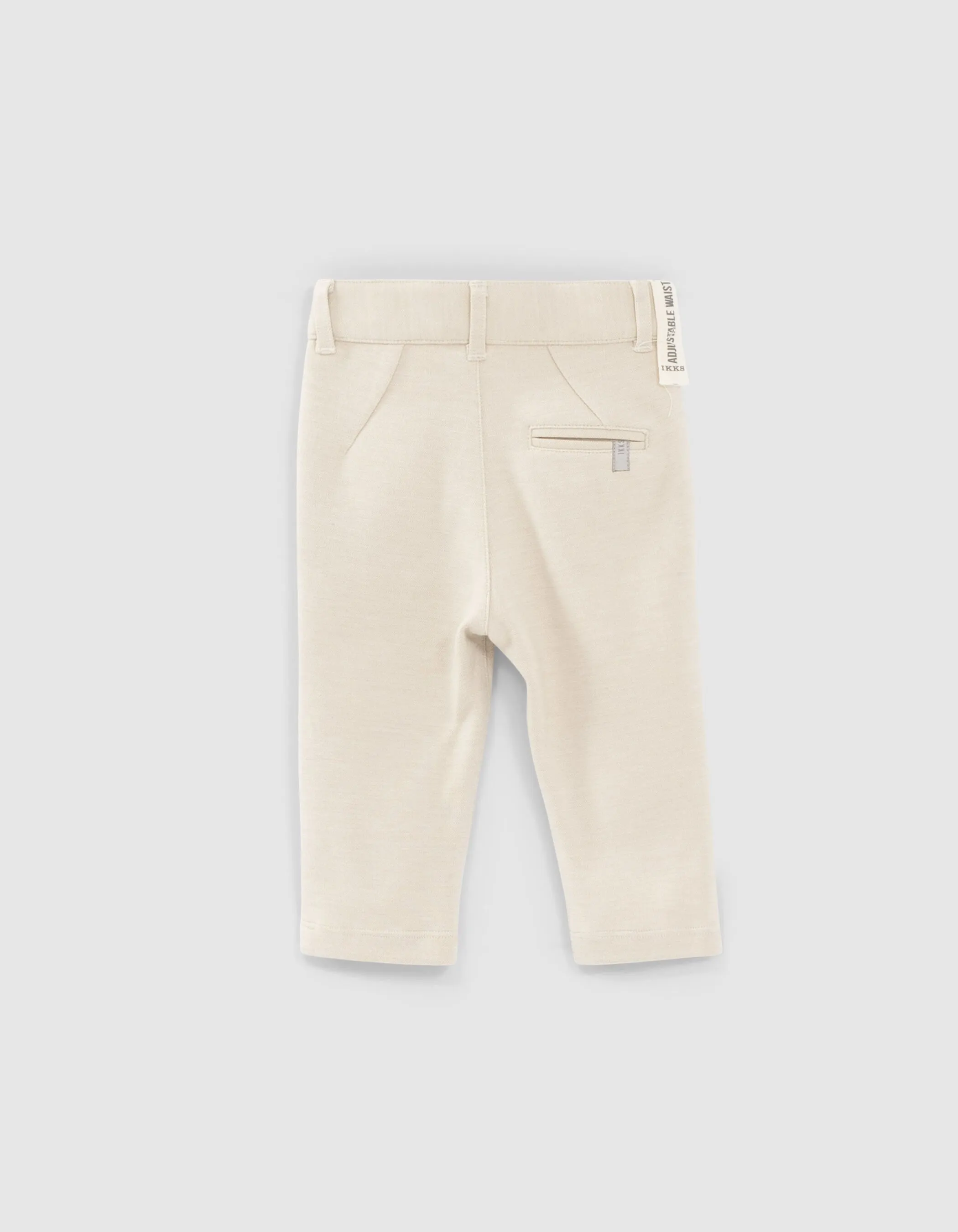 Pantalon chino beige clair à bretelles bébé garçon 