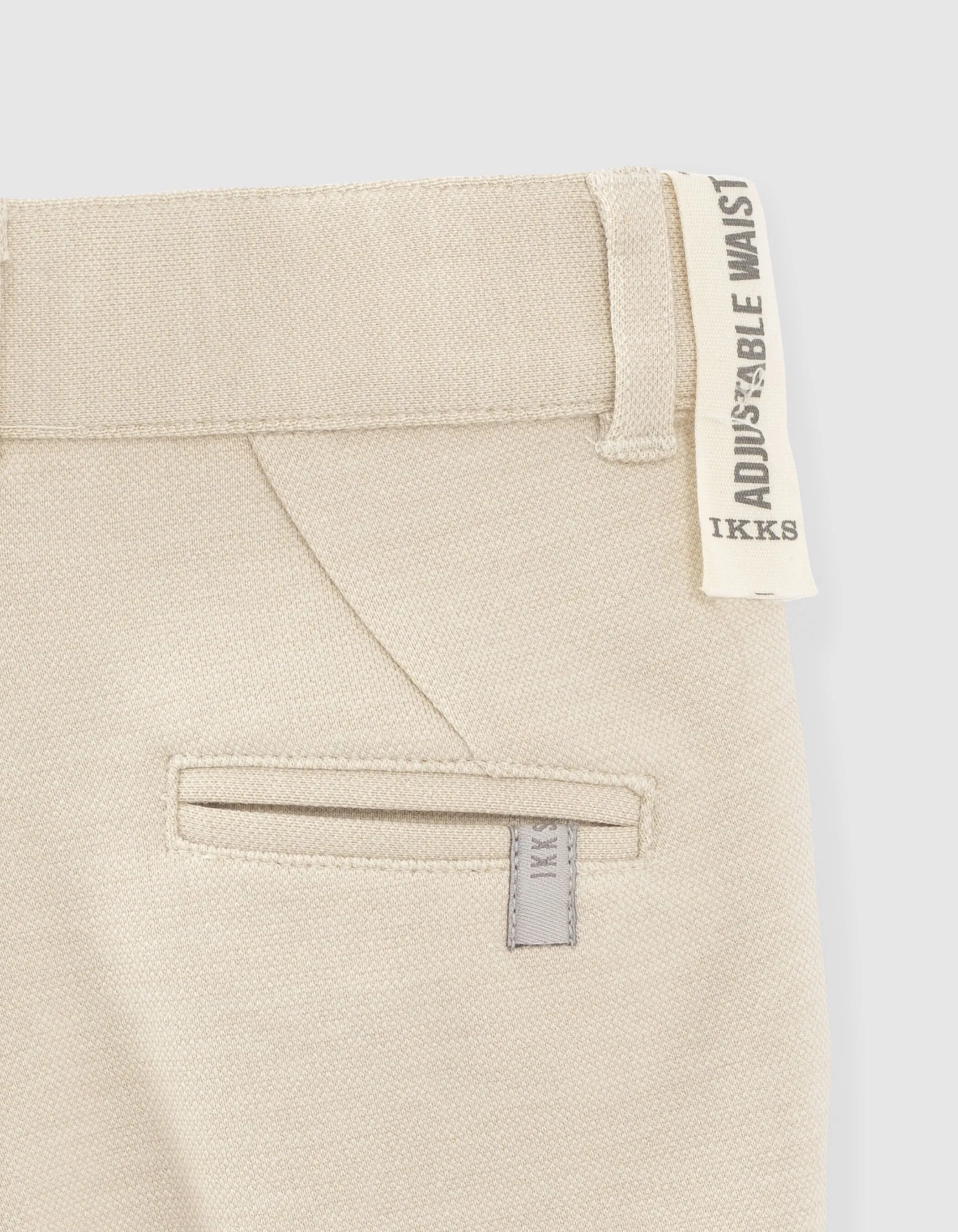 Pantalon chino beige clair à bretelles bébé garçon 