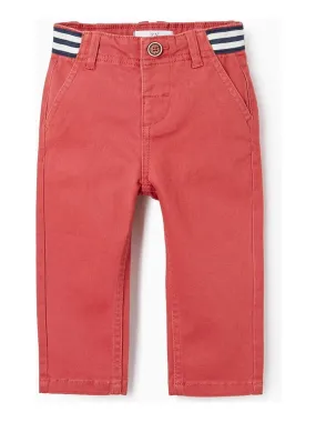 Pantalon Chino en Sergé pour Bébé Garçon  ATLANTIC COMPANY - Rouge