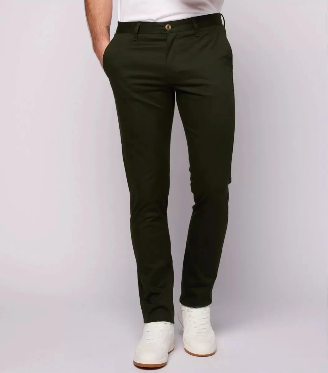 Pantalon Chino Homme Olive