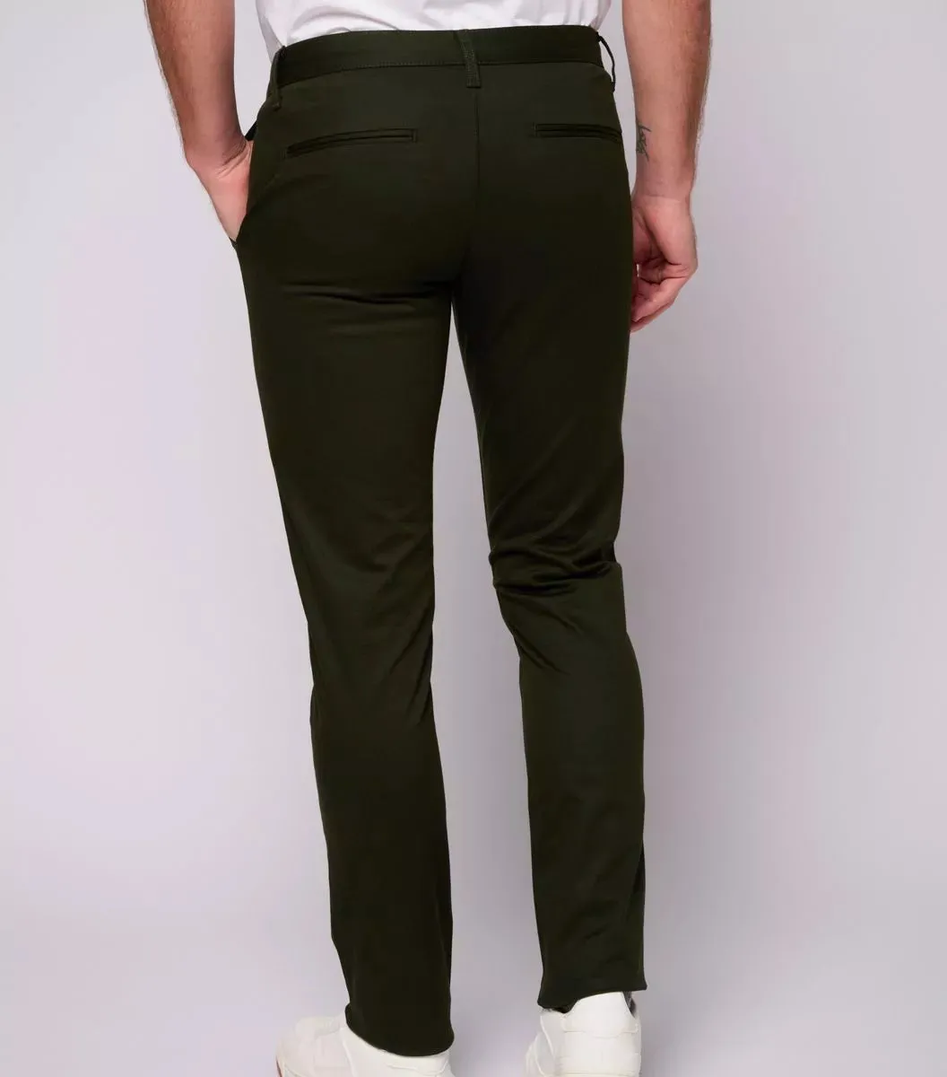 Pantalon Chino Homme Olive