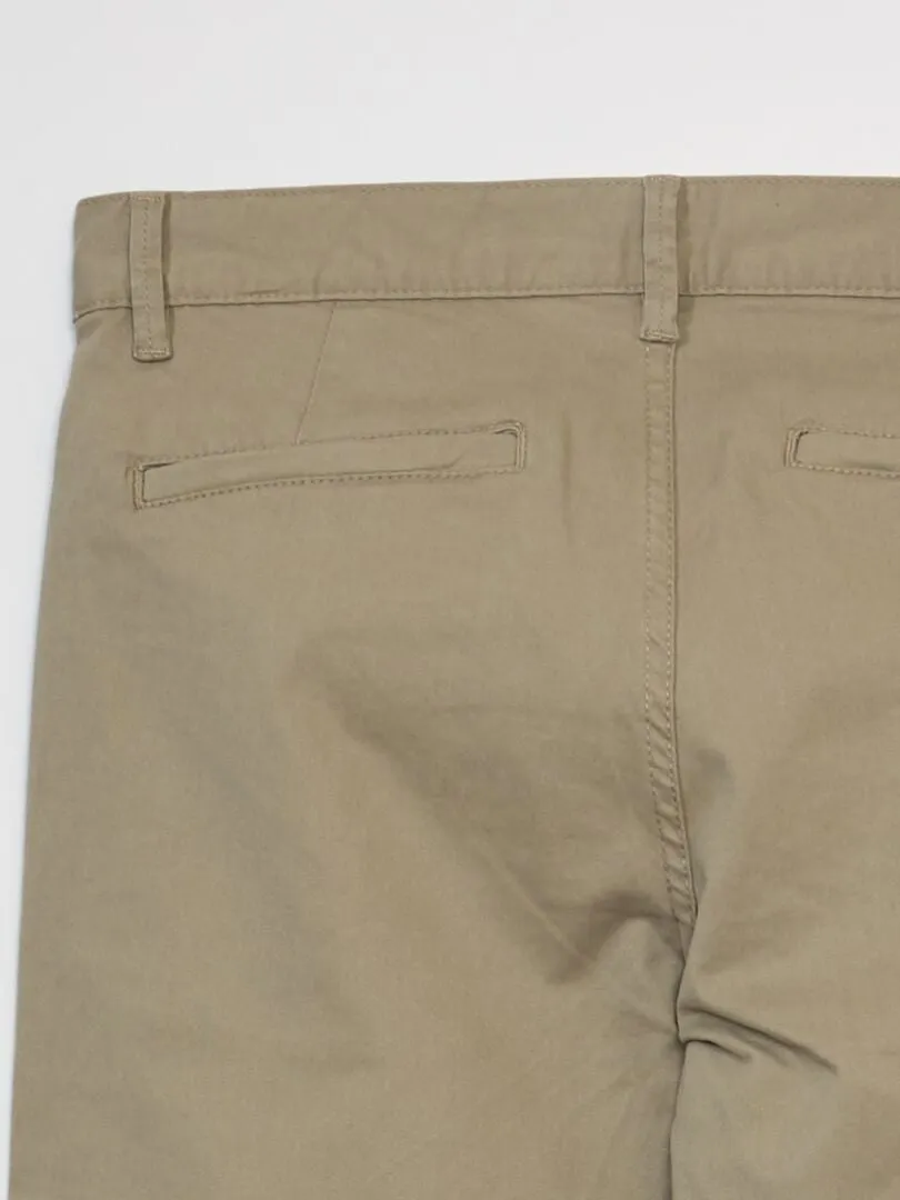 Pantalon chino slim L30 - Beige