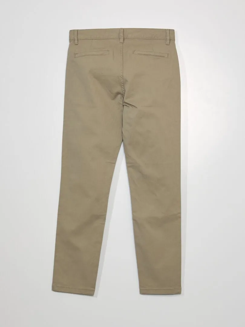 Pantalon chino slim L30 - Beige