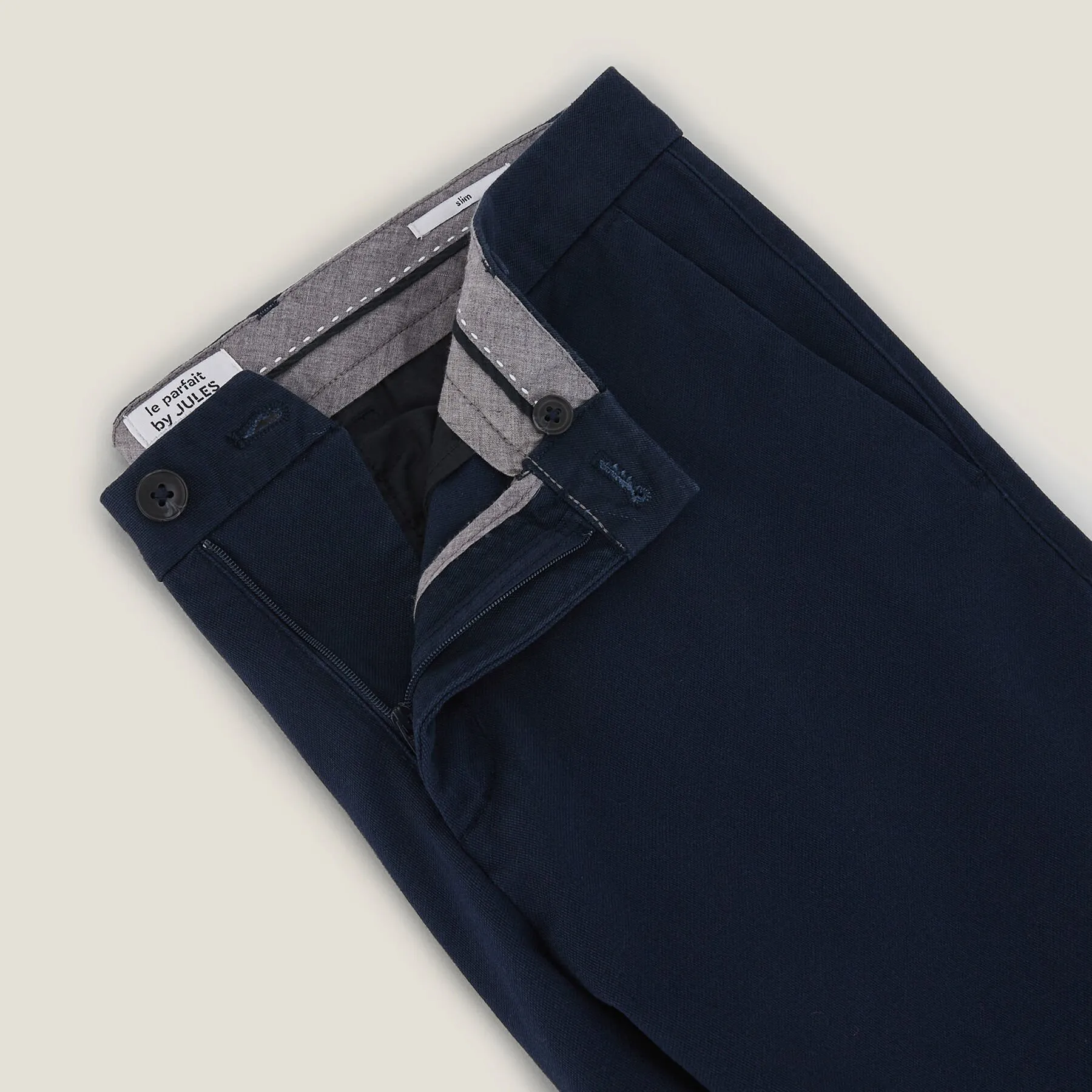 Pantalon chino slim urbain "le parfait by JULES" Bleu foncé | Jules