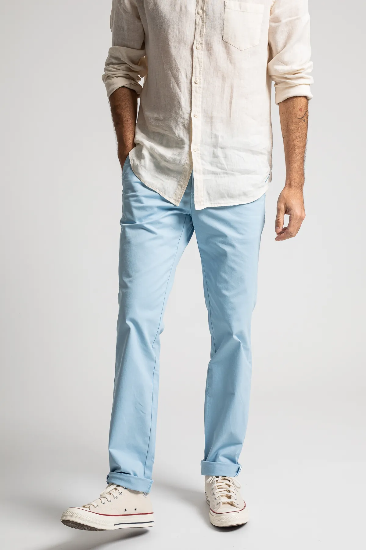 Pantalon chino Truman bleu ciel | Chino coupe droite | Mode homme | JAQK Taille 42 Couleur Bleu ciel