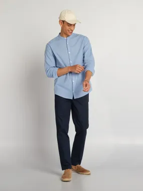 Pantalon chino à ceinture élastiquée - Bleu marine