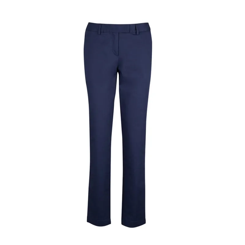 Pantalon droit stretch braguette zippée 56-42 coton-polyester 2% spandex 230 grs-m2 Chino femme Alexandra