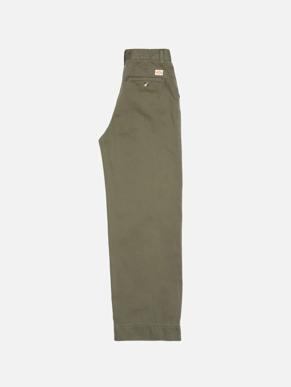 Pantalon en coton bio | kaki "suki workwear pants - olive" femme