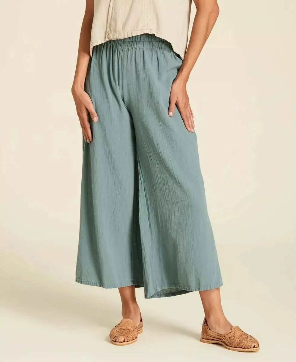 Pantalon jupe culotte vert olive Ahuma