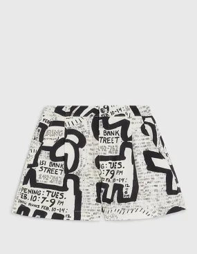 Pantalón Corto Tommy Jeans x Keith Haring Exhibition Poster Print Multicolor Mujer