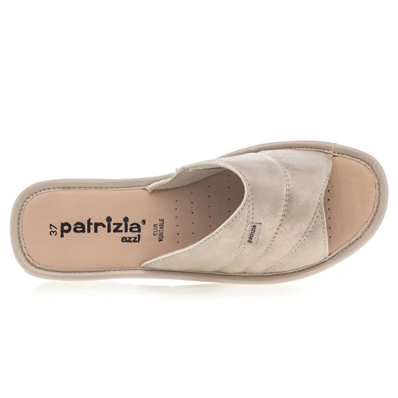 Pantoufles Femme Or  : Pantoufles . Besson Chaussures