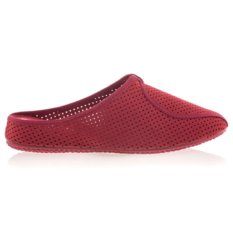 Pantoufles Femme Rouge  : Pantoufles . Besson Chaussures