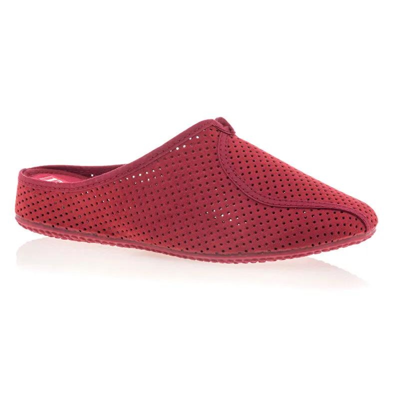 Pantoufles Femme Rouge  : Pantoufles . Besson Chaussures