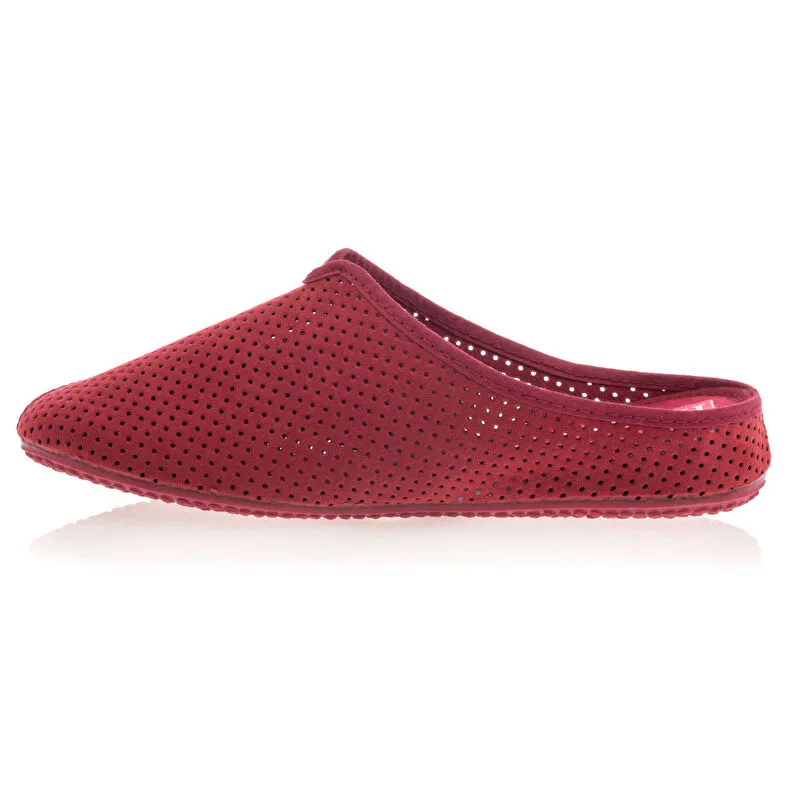 Pantoufles Femme Rouge  : Pantoufles . Besson Chaussures