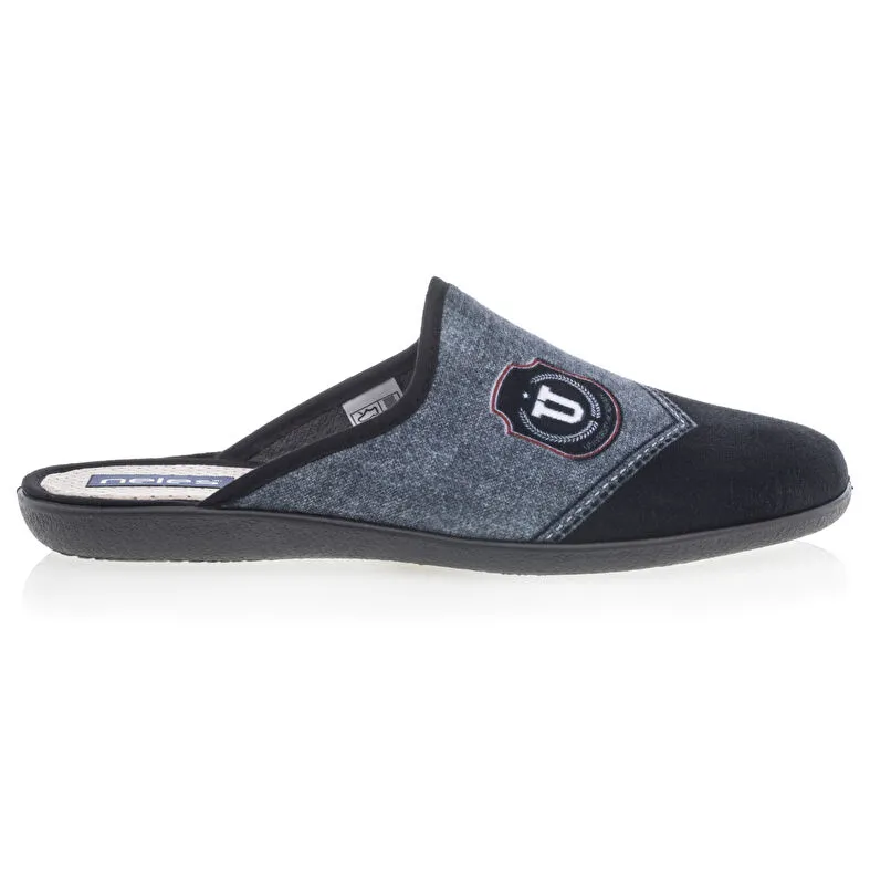 Pantoufles Homme Noir  : Pantoufles . Besson Chaussures