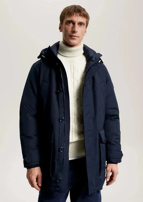 Parka à capuche Tommy Hilfiger marine