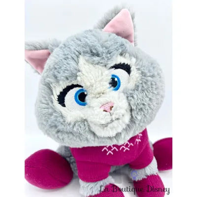 Peluche Kitten Chaton Frozen La reine des neiges Disney Store 2018 Joyeuses fêtes avec Olaf pull rose 26 cm