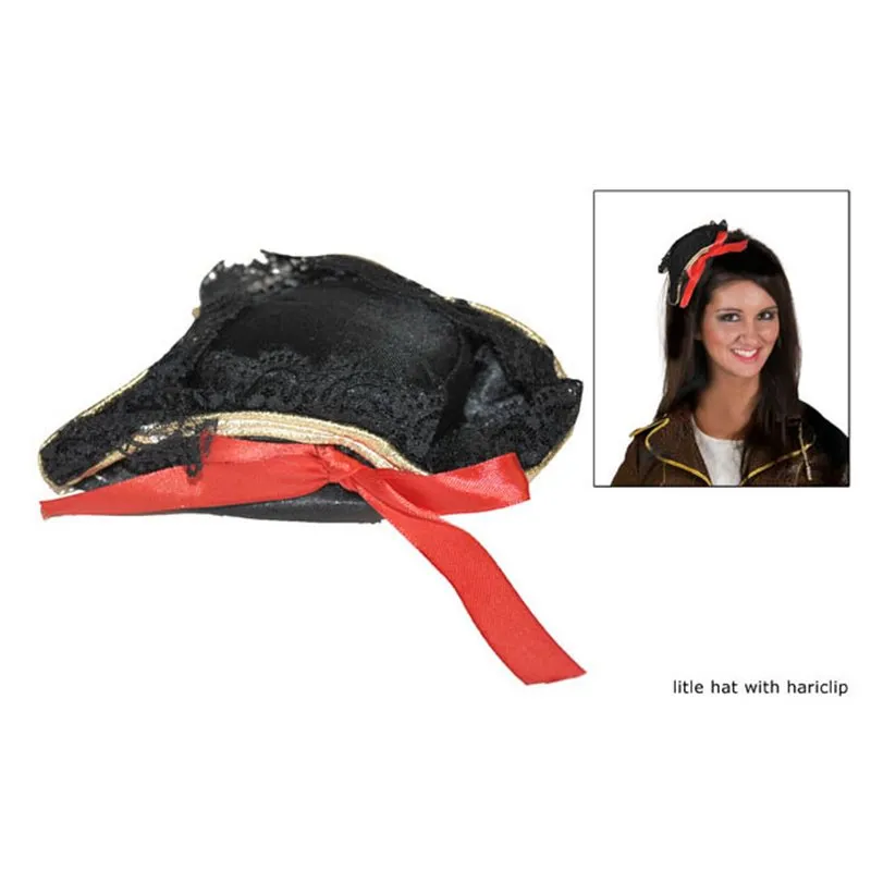 Petit chapeau de pirate Accessoire de fête et déguisement pour femme