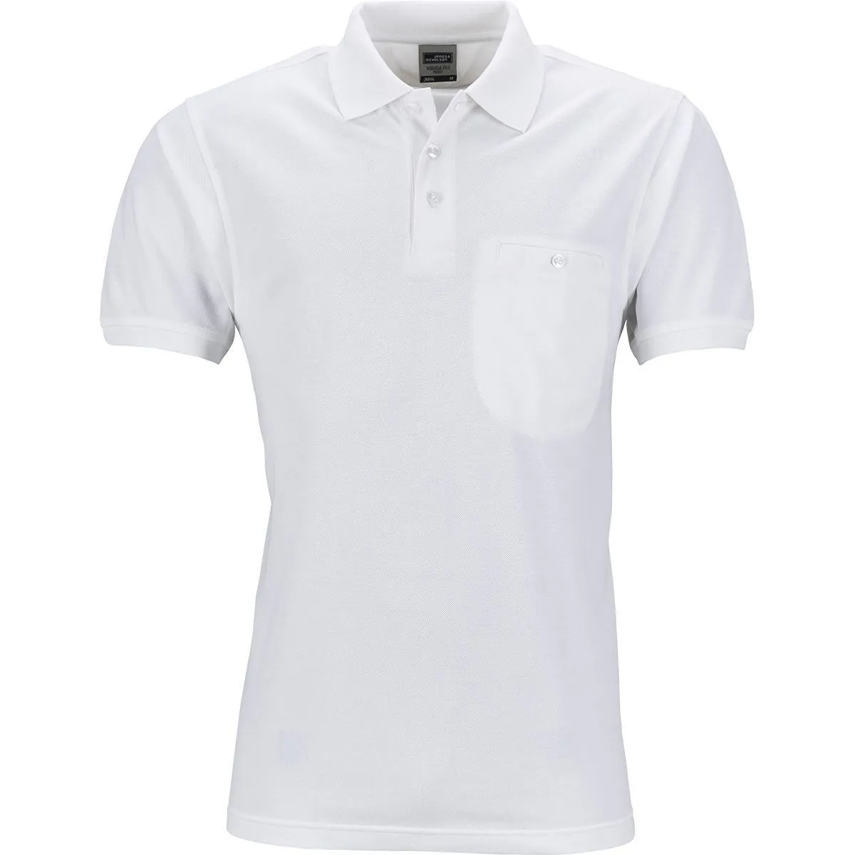 Polo homme poche poitrine - workwear - JN846 - blanc 