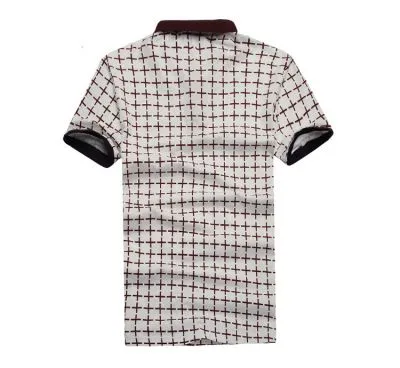 Polo Homme à manches courtes avec Motif Géométrique Plus