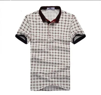 Polo Homme à manches courtes avec Motif Géométrique Plus