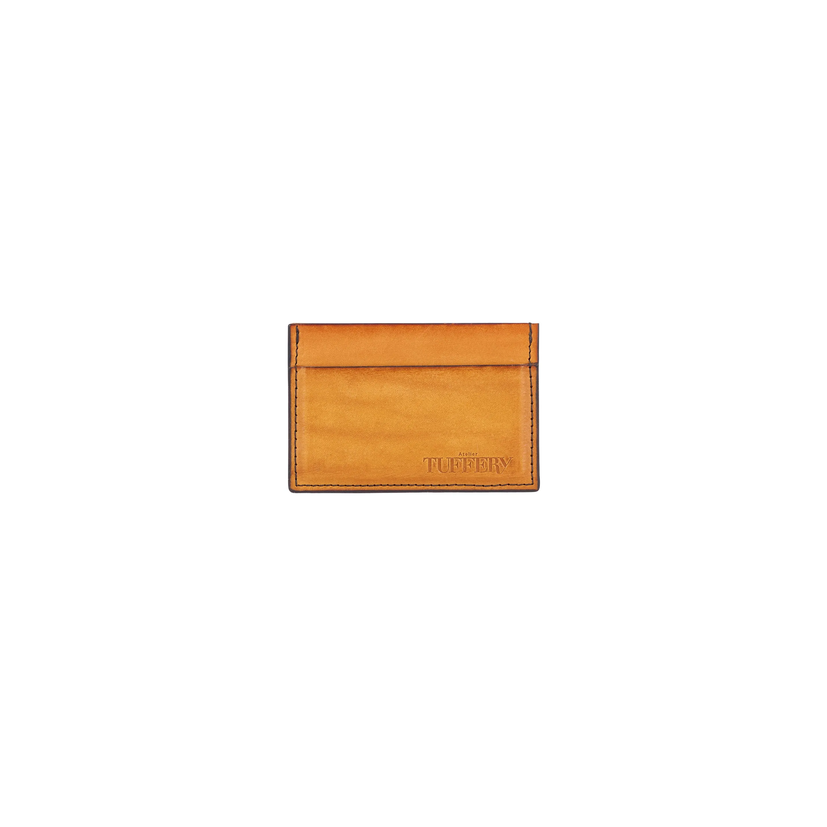 Porte-cartes en cuir Camel