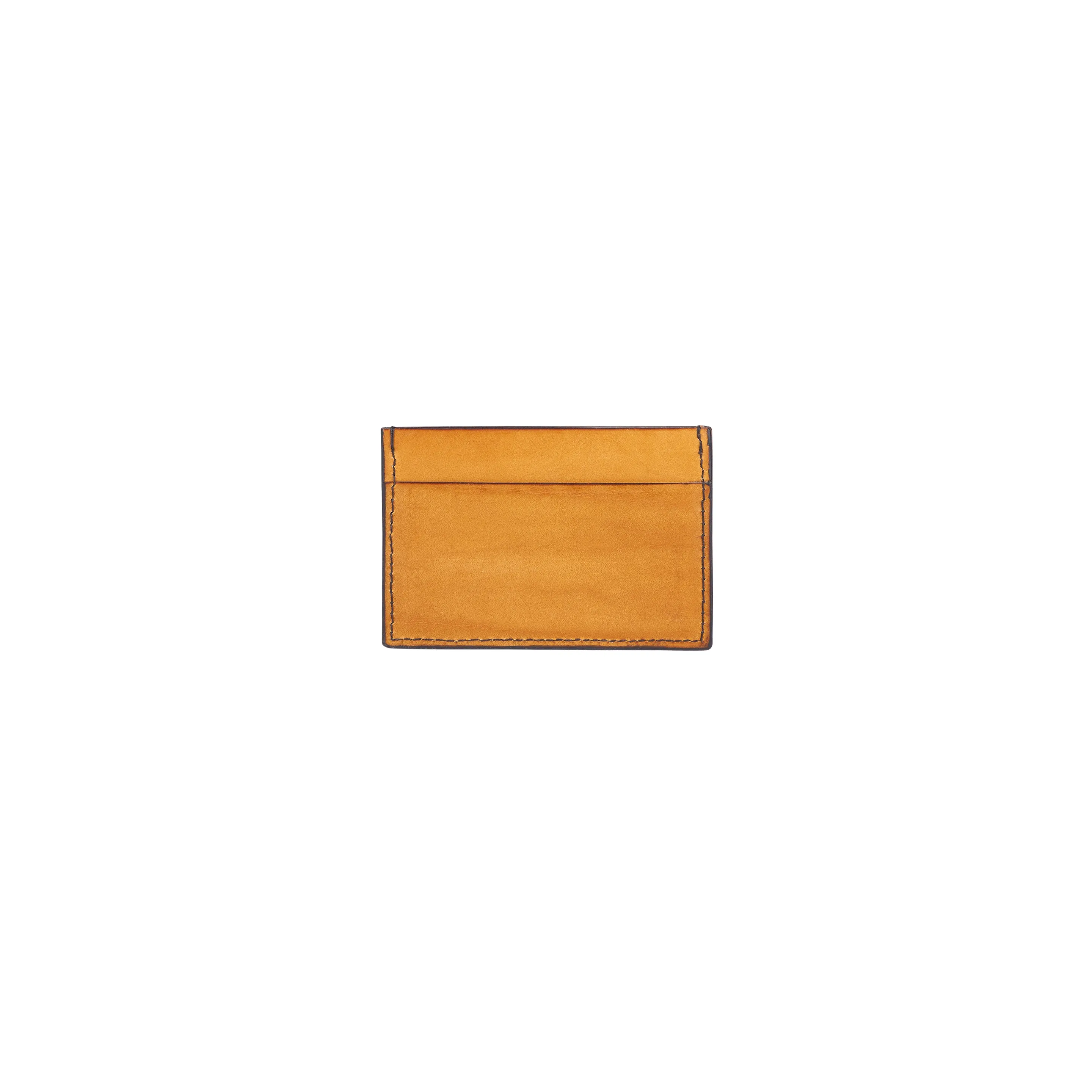 Porte-cartes en cuir Camel