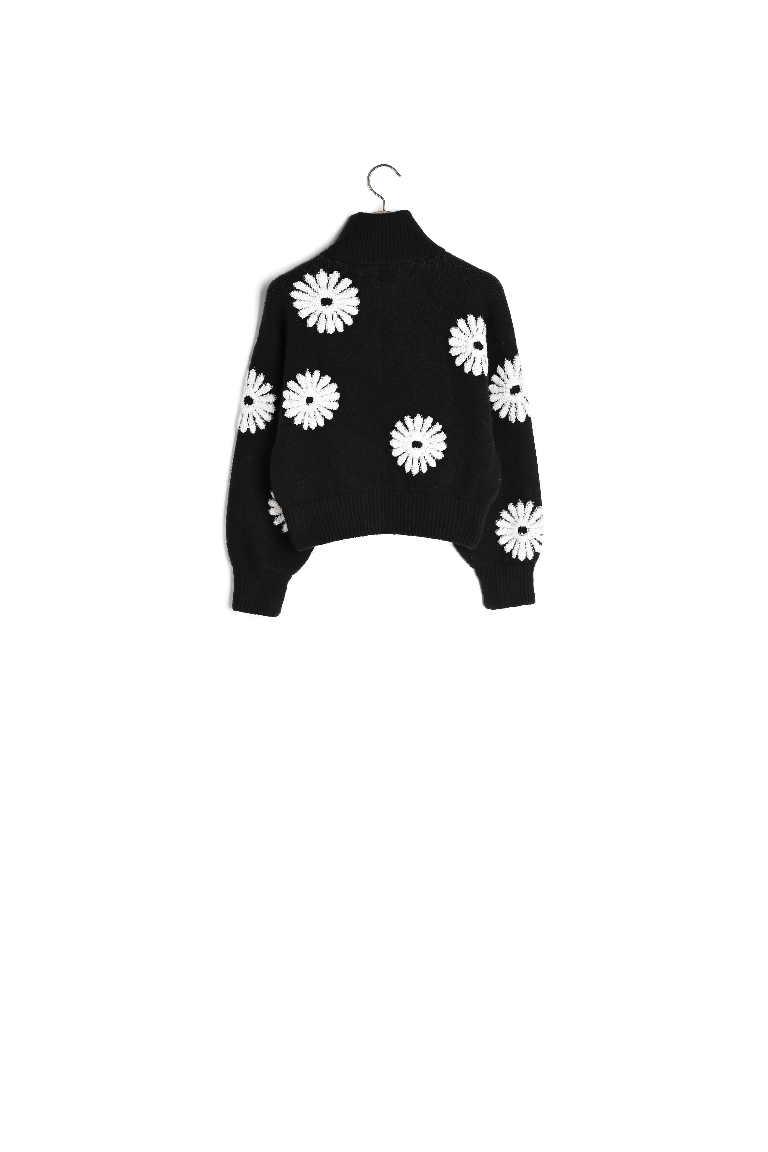 Pull camionneur orné de fleurs