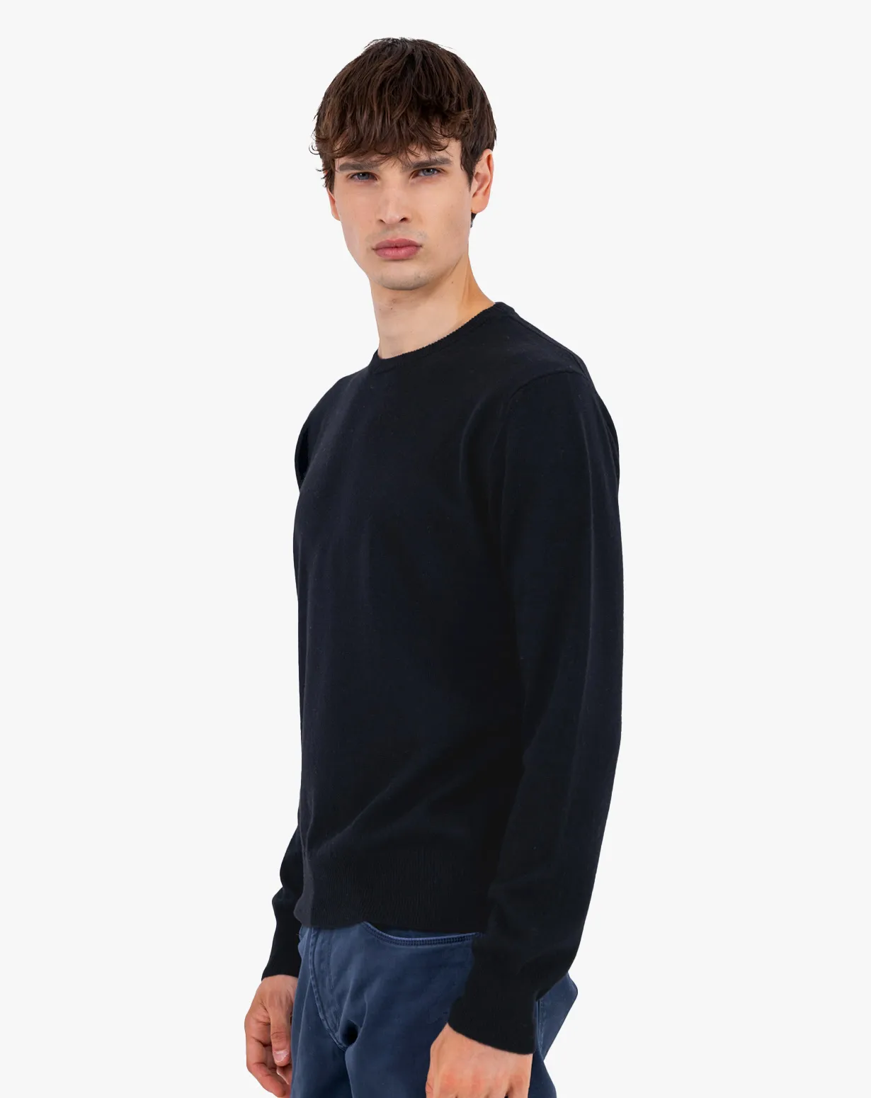 Pull Classique Col Rond 100 % Laine Mérinos Homme