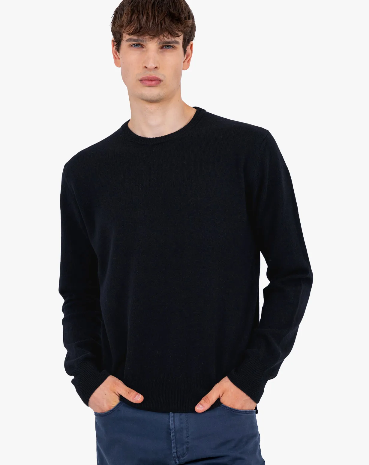 Pull Classique Col Rond 100 % Laine Mérinos Homme