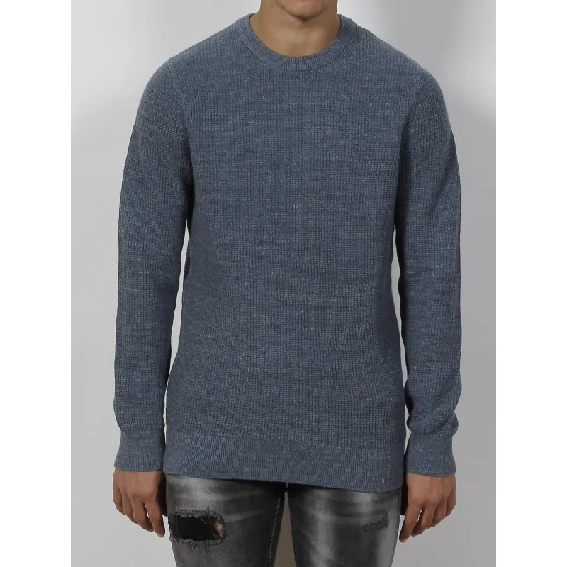 Pull col zippé henley noir homme - Deeluxe | wimod