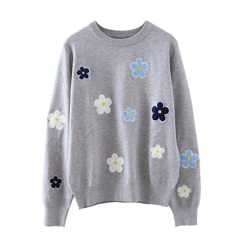 Pull Fleuri Vintage