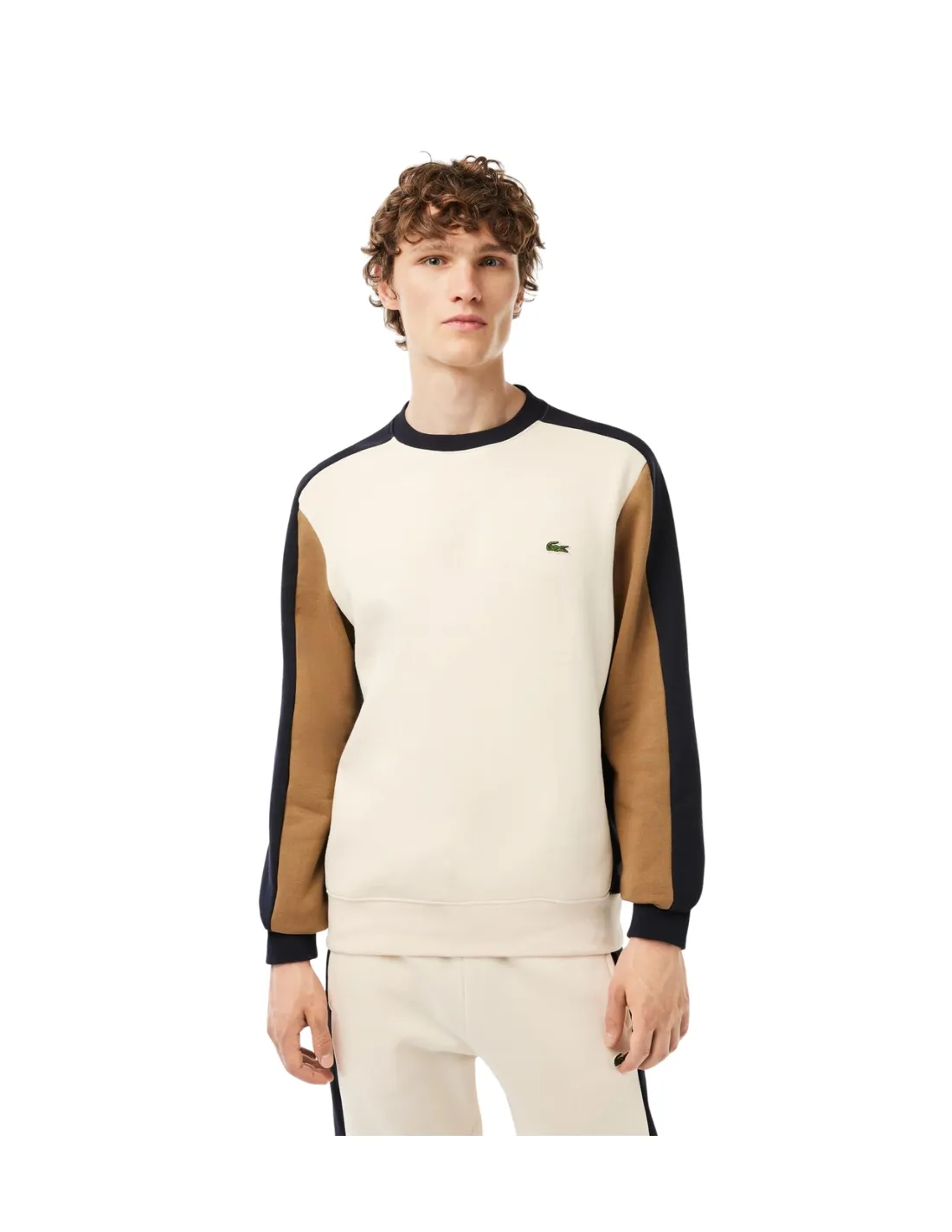 Pull homme Lacoste Ref 61114 RI2 Laponie Cookie Abimes